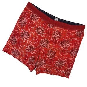 Tommy Hilfiger Men's Floral Swim Trunks Sz Large Drawstring Hawaiian Embroidered